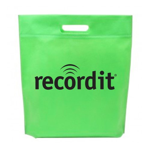 Die Cut Handle Non-Woven Tote Lime