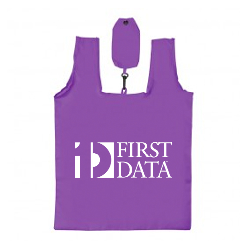 Polyester Folding Grocery Tote  Purple