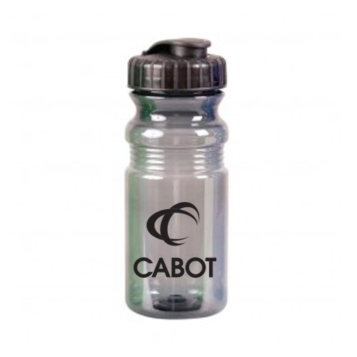 Translucent Sport Bottle w/ Snap Cap - 20oz. Translucent Smoke