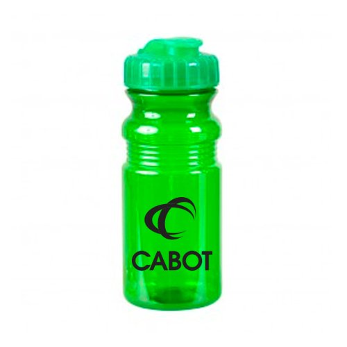 Translucent Sport Bottle w/ Snap Cap - 20oz. Translucent Green