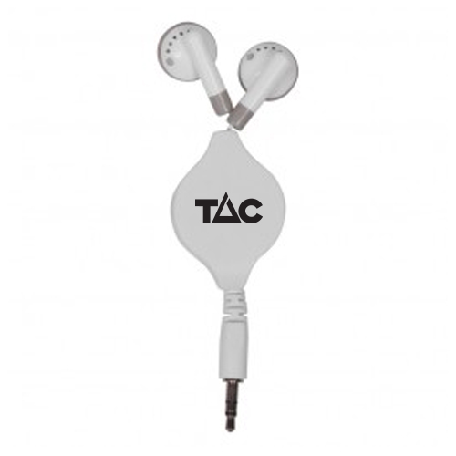 Retractable Ear Buds  White