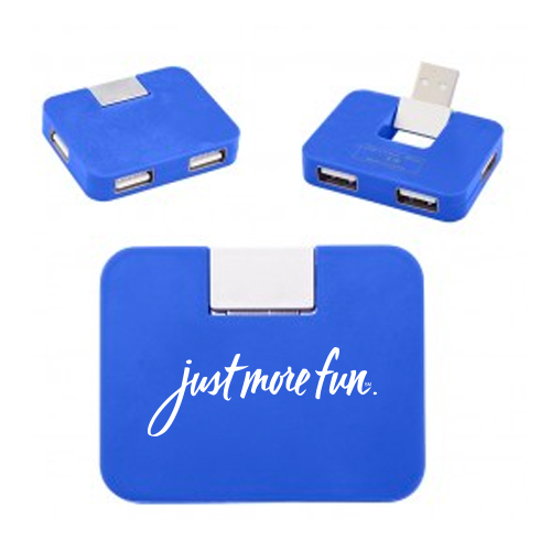 USB Hub w/ 4 Ports  Reflex Blue