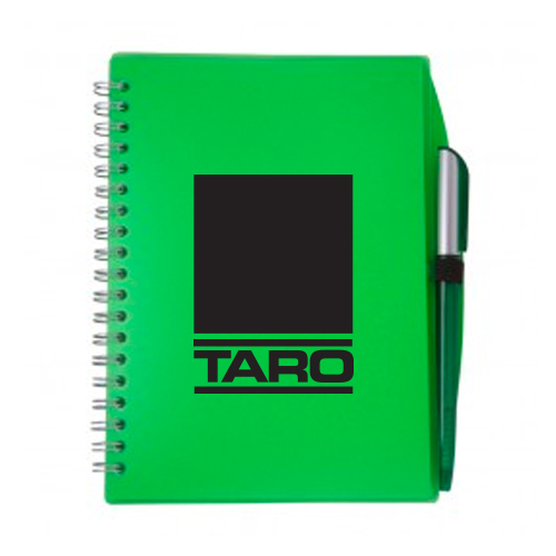 Spiral Notebook with Pen Translucent Green