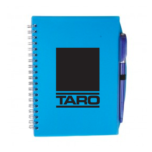 Spiral Notebook with Pen Translucent Blue