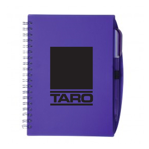 Spiral Notebook with Pen Translucent Purple