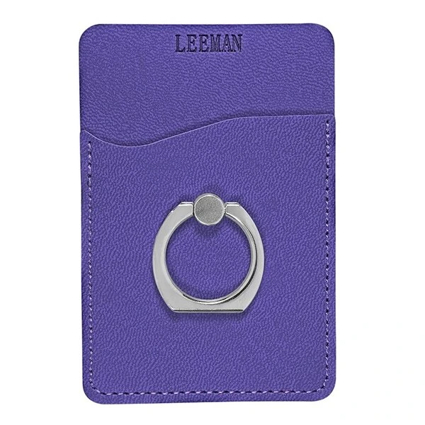 TuscanyTM Card Holder w/Metal Ring Phone Stand