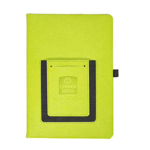 Modena Journal w/Phone Pocket  Lime Green