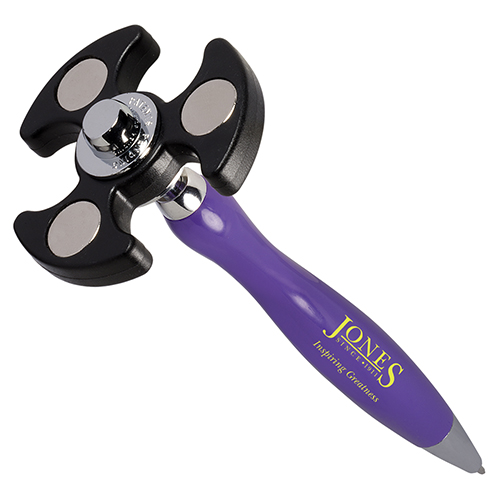 PromoSpinnerTM - Pen  Purple Pen W/Black Spinner