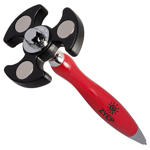PromoSpinnerTM - Pen  Red Pen W/Black Spinner