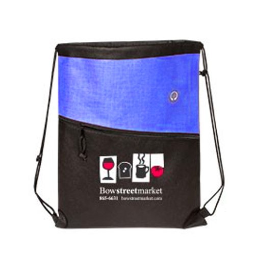 Tonal Heathered  Drawstring Backpack  Blue