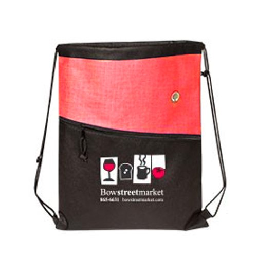Tonal Heathered  Drawstring Backpack 