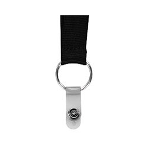 Polyester Lanyard with Sewn Silver Metal Split-Ring 3/4 Inch