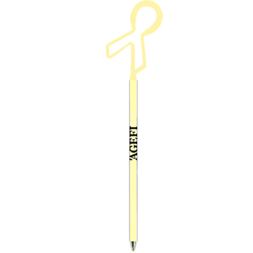 Awareness Ribbon Pen Clear Yellow