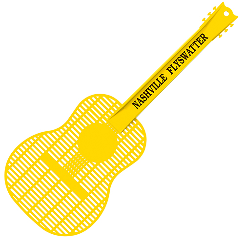 Large Guitar Fly Swatter  Yellow