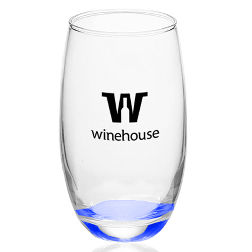 Clear Stemless Wine Glasses Blue