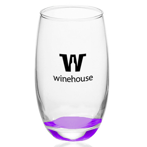 Clear Stemless Wine Glasses Purple