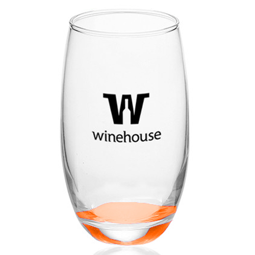Clear Stemless Wine Glasses Orange