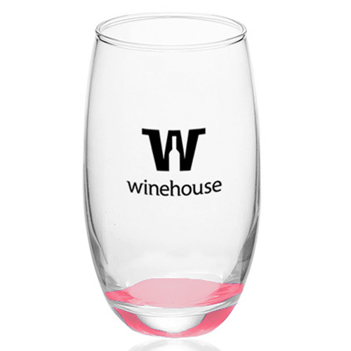 Clear Stemless Wine Glasses Pink