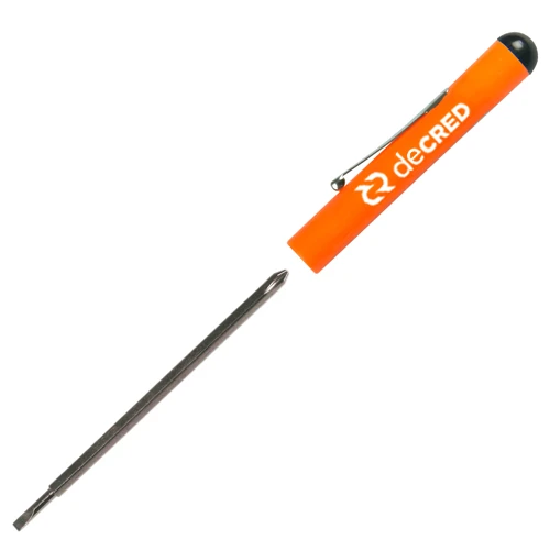 Reversible 2.5mm Tech - 0# Phillips Screwdriver with Button Top Orange