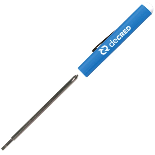 Reversible 2.5mm Tech - 0# Phillips Screwdriver with Button Top Blue