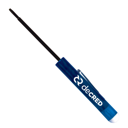 Tech Blade - Button Top Screwdriver-2.5mm  Translucent Blue