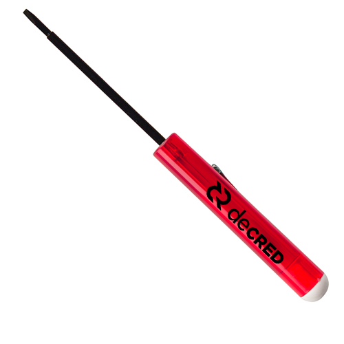 Tech Blade - Button Top Screwdriver-2.5mm  Translucent Red