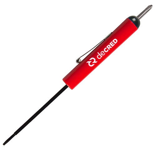 Tech Blade 2.5mm- #0 Phillips Top Screwdriver  Red