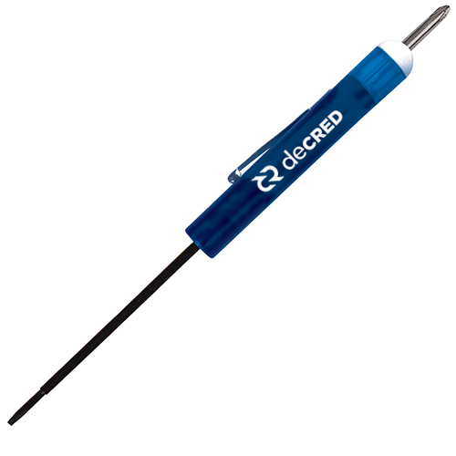 Tech Blade 2.5mm- #0 Phillips Top Screwdriver  Translucent Blue