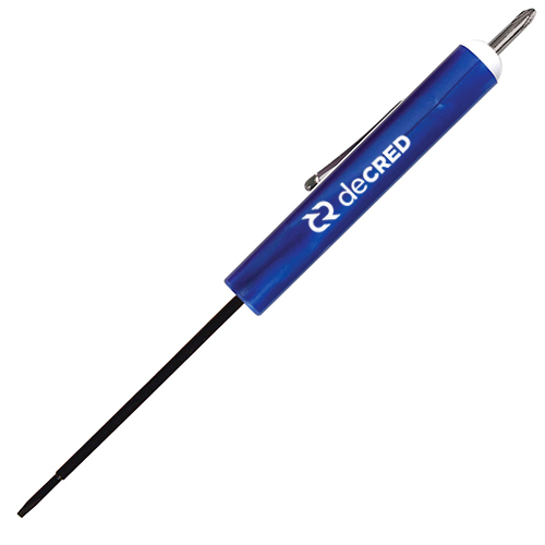 Tech Blade 2.5mm- #0 Phillips Top Screwdriver  Metallic Blue