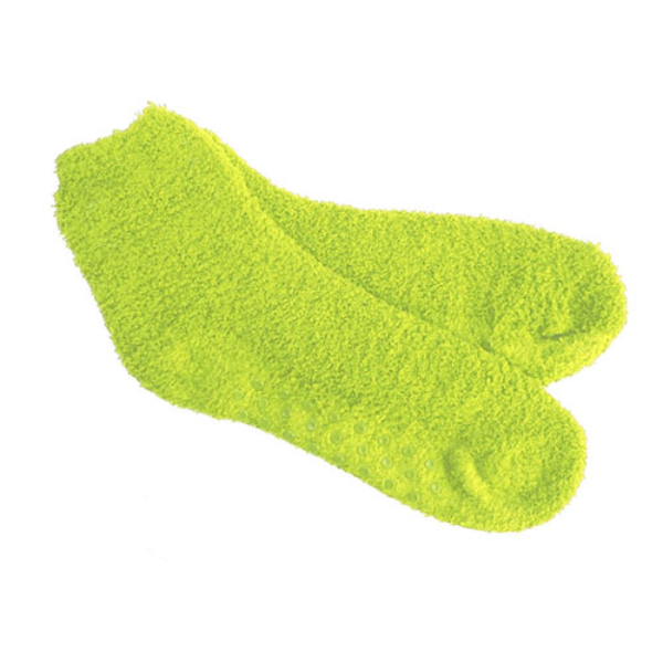 Fuzzy Socks Fluorescent Yellow