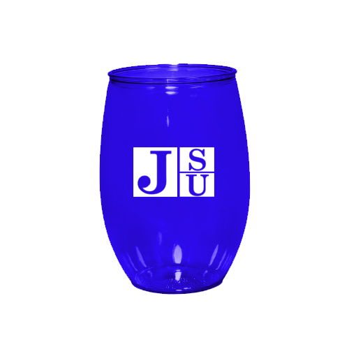 Custom Pet Stemless Wine Glass Translucent Blue