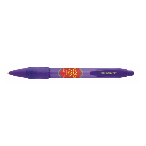 BIC® WideBody® Clear Custom Grip Pen Purple