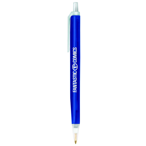 Custom BIC® Tri-Stic® Clear Pen Royal