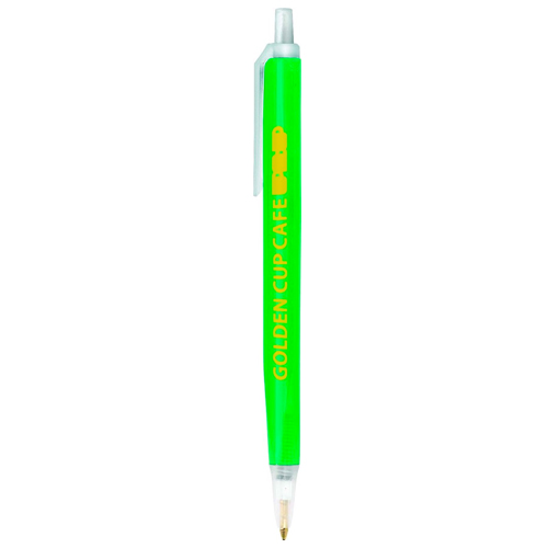 Custom BIC® Tri-Stic® Clear Pen Green