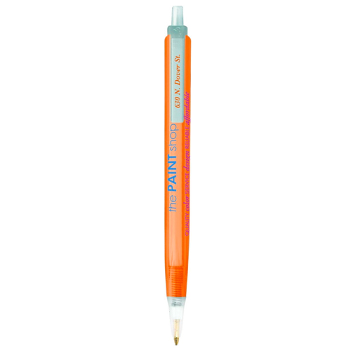 Custom BIC® Tri-Stic® Clear Pen Orange