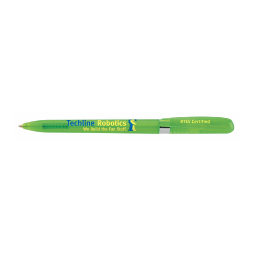 Custom BIC® Pivo® Clear Chrome Pen Green