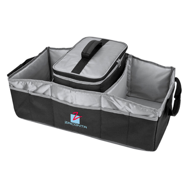 Collapsible 2-in-1 Trunk Organizer/Cooler  Silver