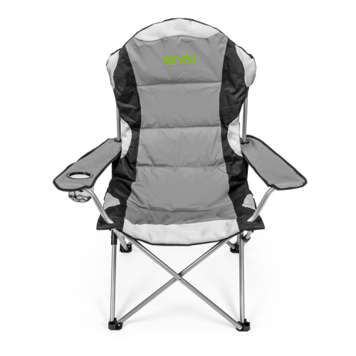 Go-Everywhere Padded Fold-Up Lounge Chair  Charcoal