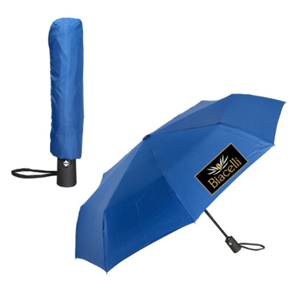 Auto Open/Close Custom Folding Umbrella  Blue