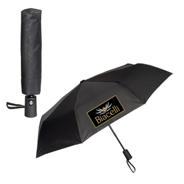Auto Open/Close Custom Folding Umbrella  Black