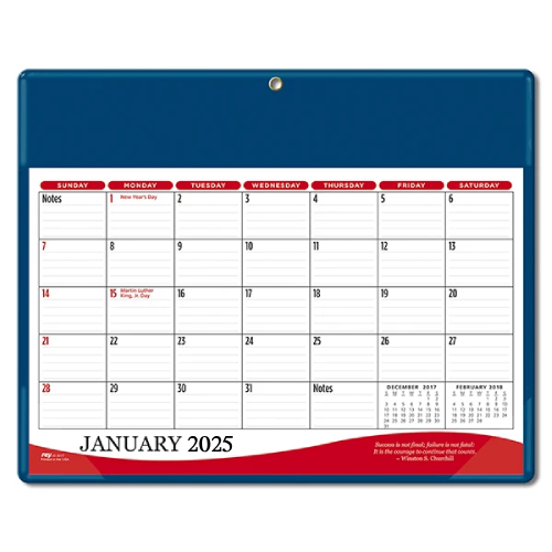 Desk Daily Planner Calendar Royal Blue