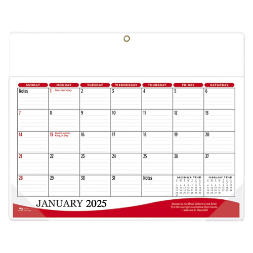 Desk Daily Planner Calendar White