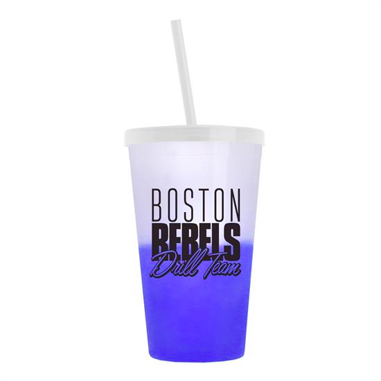 Cool Color Change Straw Tumbler Frost - Frost-to-Blue