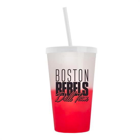 Cool Color Change Straw Tumbler Frost - Frost-to-Red
