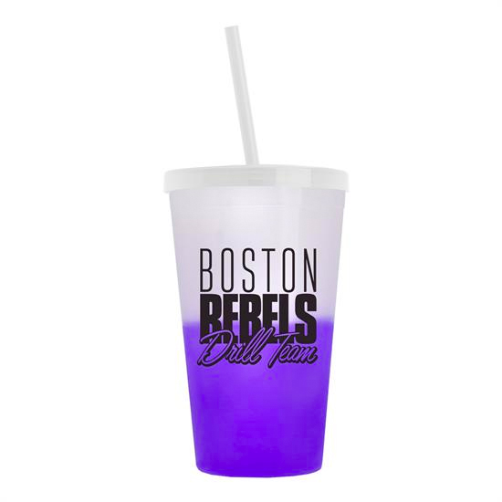 Cool Color Change Straw Tumbler Frost - Frost-to-Violet
