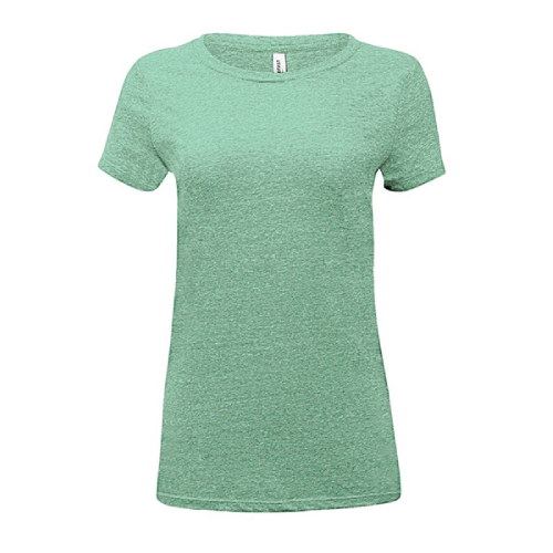 Threadfast Ladies' Triblend Short-sleeve T-Shirt Green Triblend