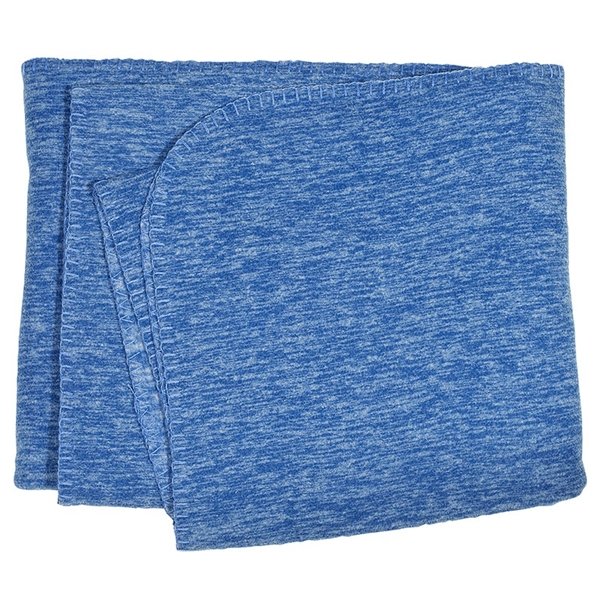 Heather Fleece Blanket  Blue