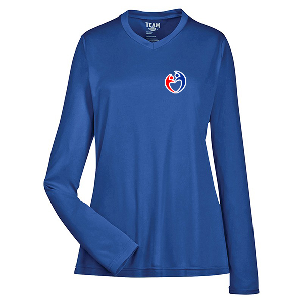 Team 365® Ladies Zone Performance Long-Sleeve T-Shirt  Royal Blue