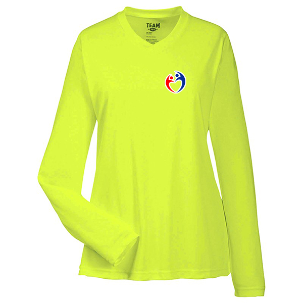 Team 365® Ladies Zone Performance Long-Sleeve T-Shirt  Safety Yellow