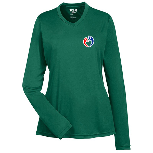 Team 365® Ladies Zone Performance Long-Sleeve T-Shirt  Forest Green